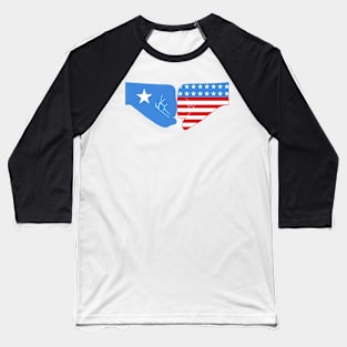 Somalia & USA Fist Bump Patriot Flag Series Baseball T-Shirt